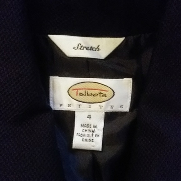 Talbots Black Stretch Classy Zip Up Jacket - Picture 3 of 6